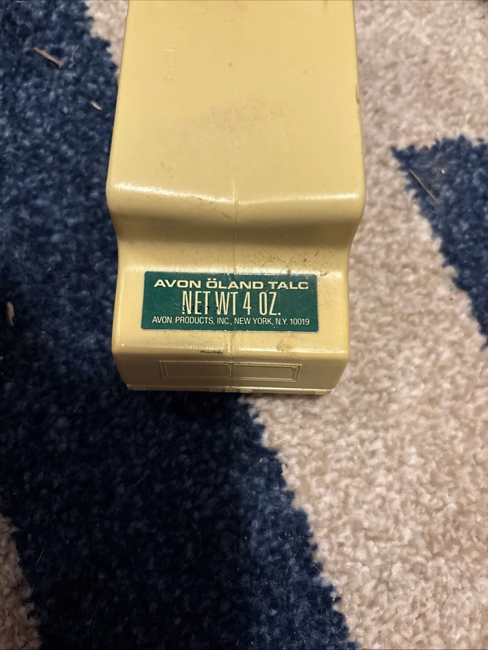 Avon Yellow Plastic Talc Dispenser